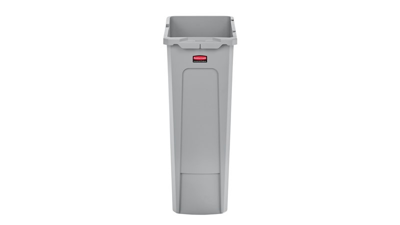 Rubbermaid Cestino per Rifiuti Rettangolare in Plastica Grigia - Capacità 87L, Dimensioni 546,1 x 304,8 x 870 mm, Peso 4,65 kg