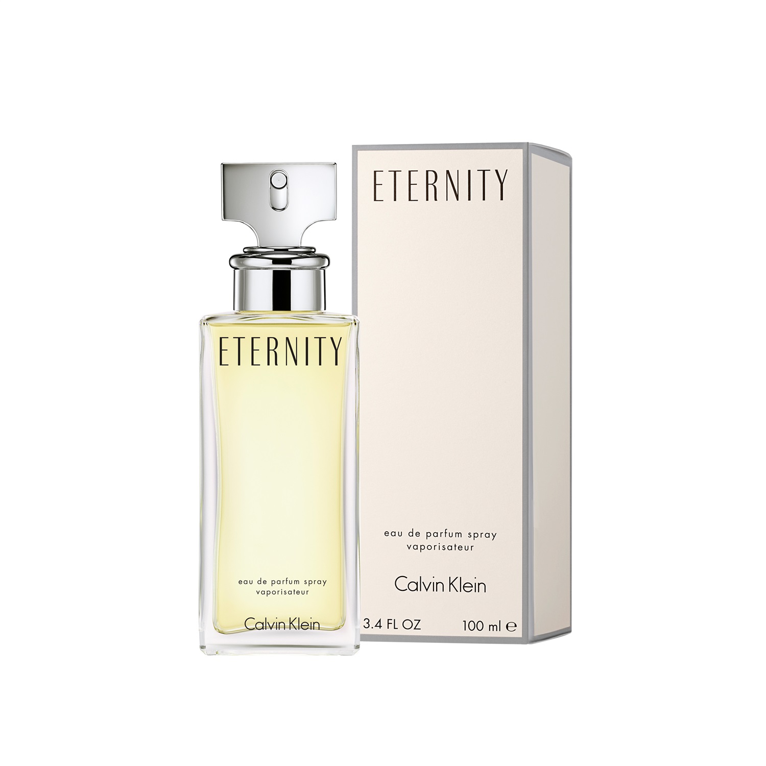 Calvin Klein Eternity Eau de Parfum 100ml - Fragranza Floreale Romantica con Note di Fresia, Mandarino e Mughetto