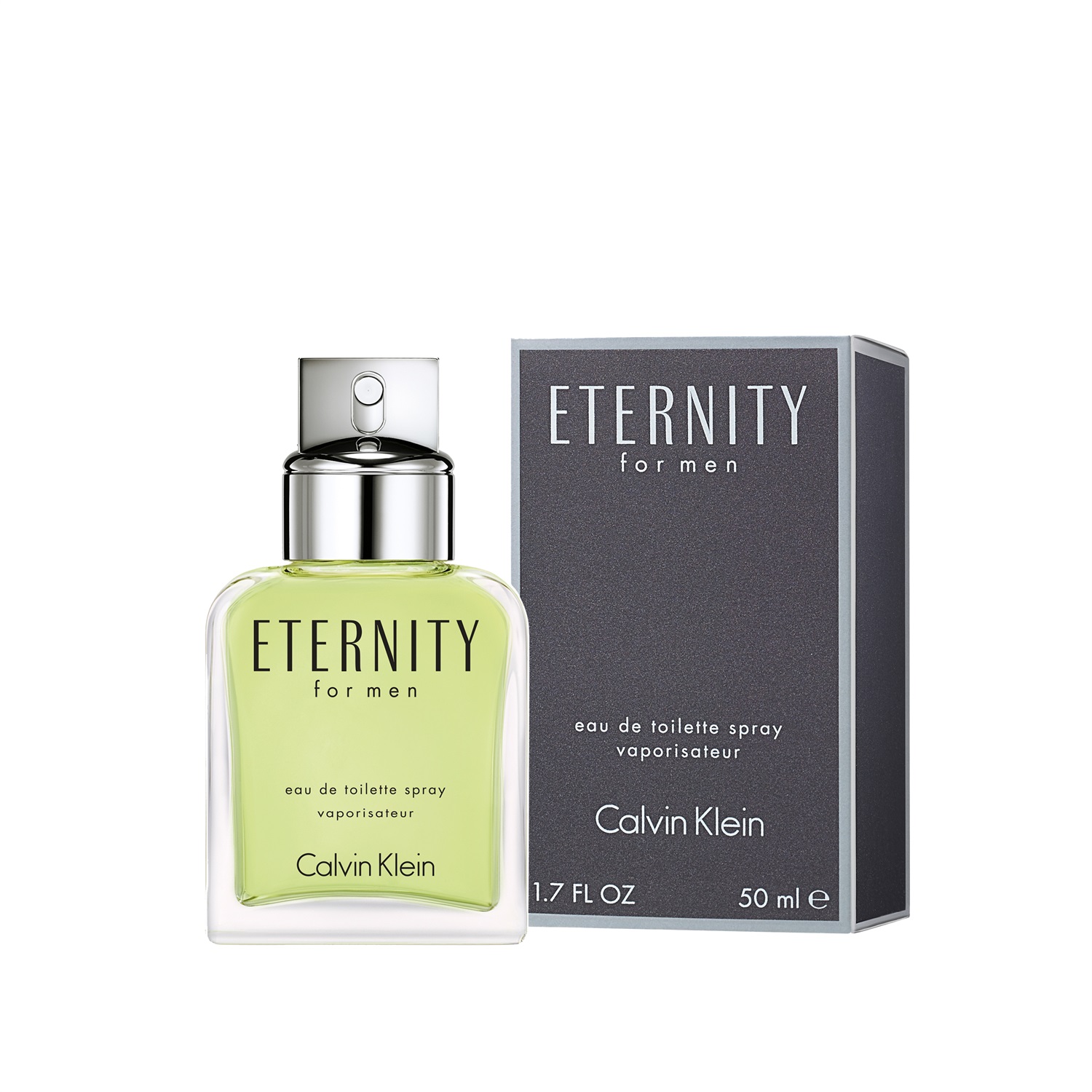 Calvin Klein Eternity For Men Eau de Toilette 50 ml - Fragranza Aromatica Fougère con Note di Mandarino, Lavanda e Gelsomino
