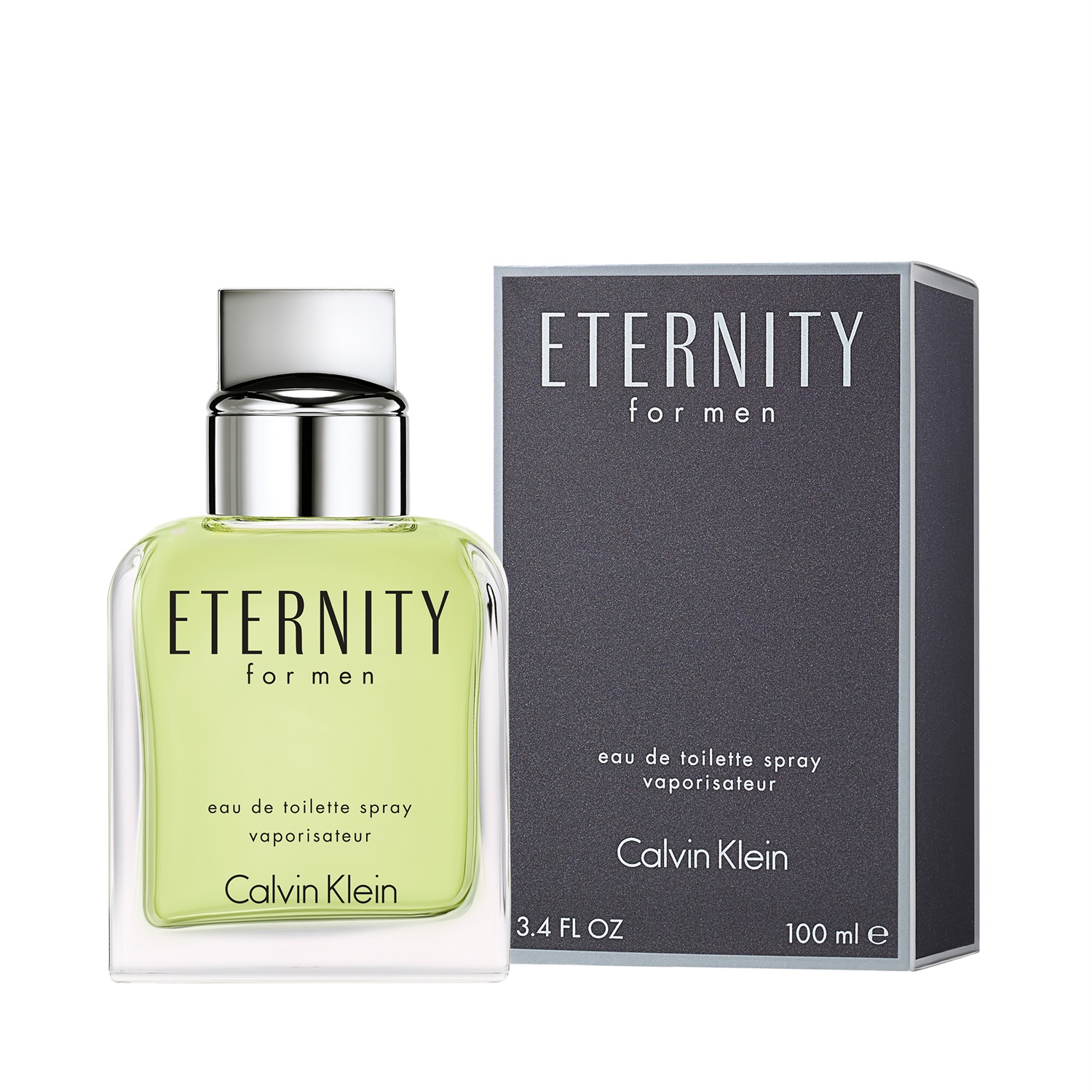 Calvin Klein Eternity For Men Eau de Toilette 100 ml - Profumo Aromatico Fougère con Note di Mandarino, Lavanda e Gelsomino