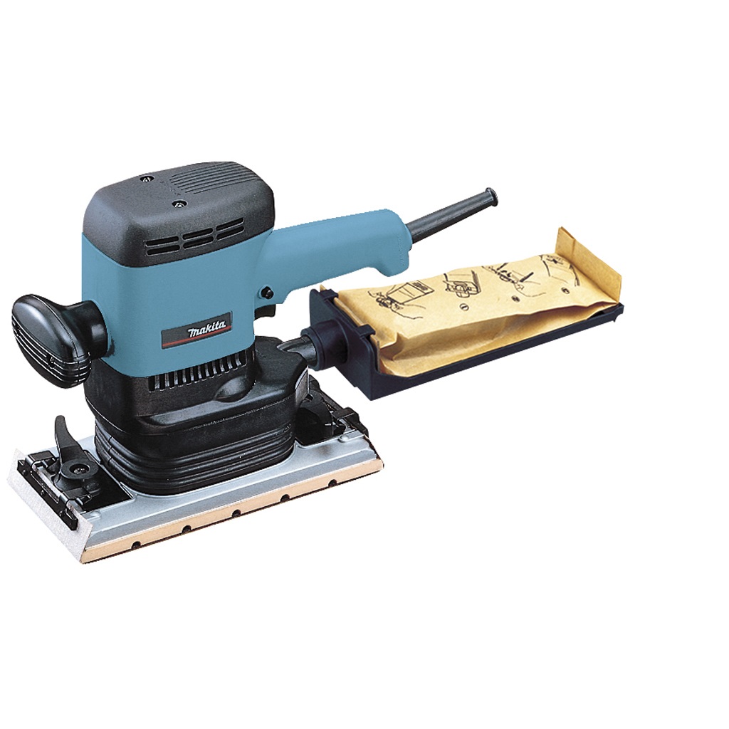 Makita 9046 Levigatrice Orbitale Portatile 6000 OPM con Fissaggio Velcro e Leva