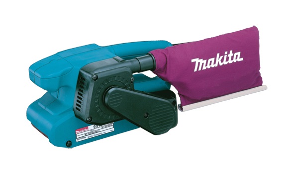 Makita 9911 Levigatrice a Nastro 650 W, 76x457 mm, Velocità Variabile 75-250 m/min, Funzione di Inversione e Aspirazione