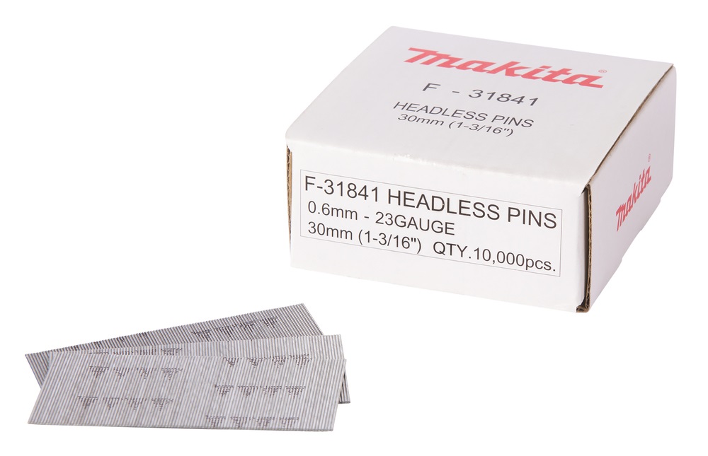 Makita F-31841 Spilli senza testa 30mm 10.000 pz Acciaio Zincato per BPT350/BPT351