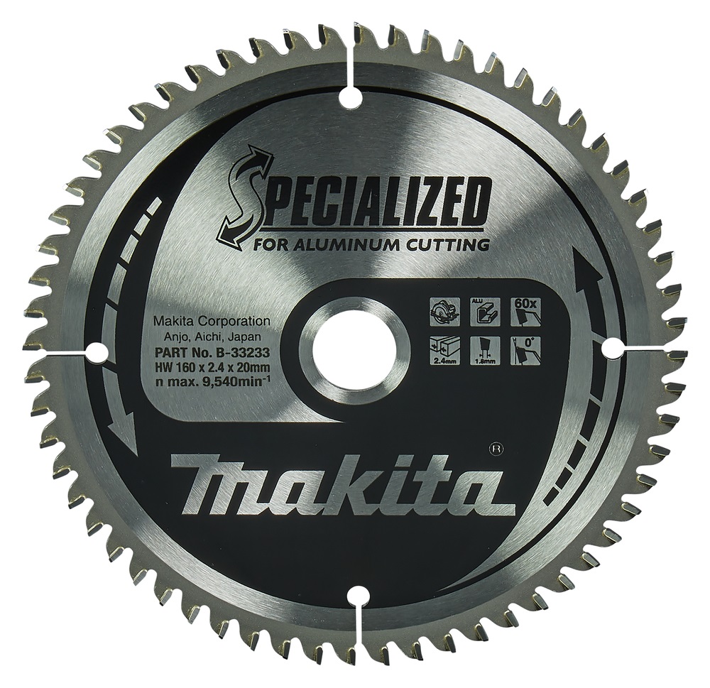 Makita B-33233 Lama Circolare Specialized 160x20 mm 60Z - Adatta per Troncatrici Alluminio