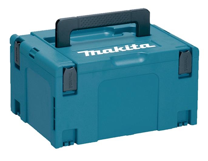 Makita Valigetta Porta Attrezzi Makpac Tipo 3 - Dimensioni 396x296x210 mm, Nero e Turchese