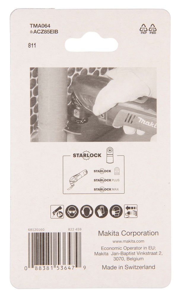 Makita B-64973 - Lama rigida multimateriale Ø85 mm, 18 Tpi, colore Nero