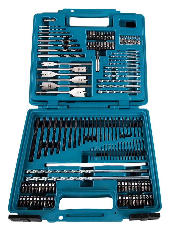 Makita E-06270 Set di Punte per Trapano e Avvitatore, 212 Pezzi - Include Punte HSS-R, Punte per Legno e Muratura, Accessori Vari