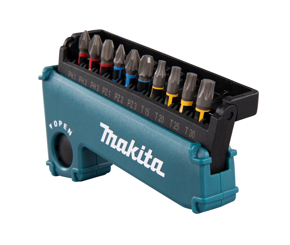 Makita E-03567 Premier - Set di punte a torsione 11 pezzi per Impact Drivers con punte PH, PZ e TX