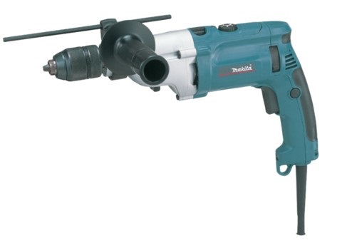 Makita HP2071J Trapano a Percussione 2900 Giri/min, Potenza 1010 W, Mandrino Senza Chiave, Peso 2,5 kg, Colori Nero, Blu, Argento