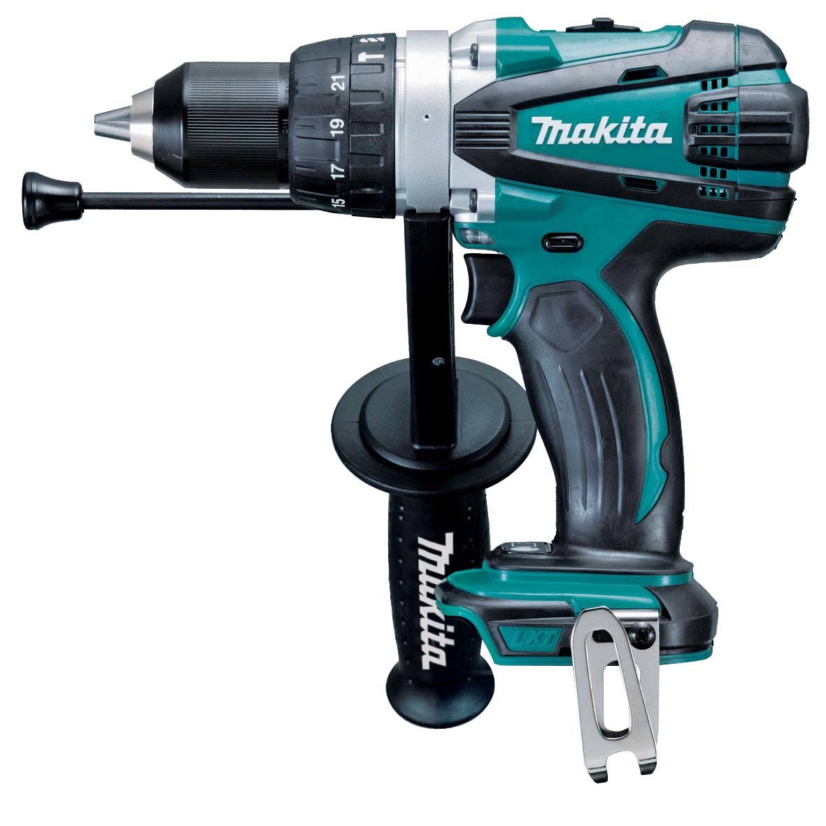 Makita DHP458Z Trapano Avvitatore a Percussione 18V - 2000 Giri/min, 1,3 cm Acciaio, 1,6 cm Calcestruzzo, 91 Nm, Senza Batteria e Caricatore, 2,3 kg