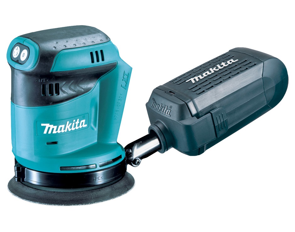 Makita DBO180Z Levigatrice Orbitale 18V Ioni di Litio 125mm con Sacchetto Raccoglipolvere e Velocità Regolabile