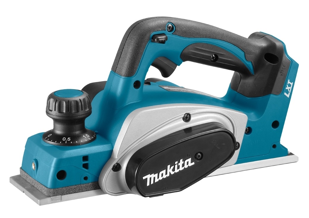 Makita DKP180Z Pialla a Batteria 18V LXT 82 mm - Impugnatura Antiscivolo, Regolazione Profondità, Solo Corpo