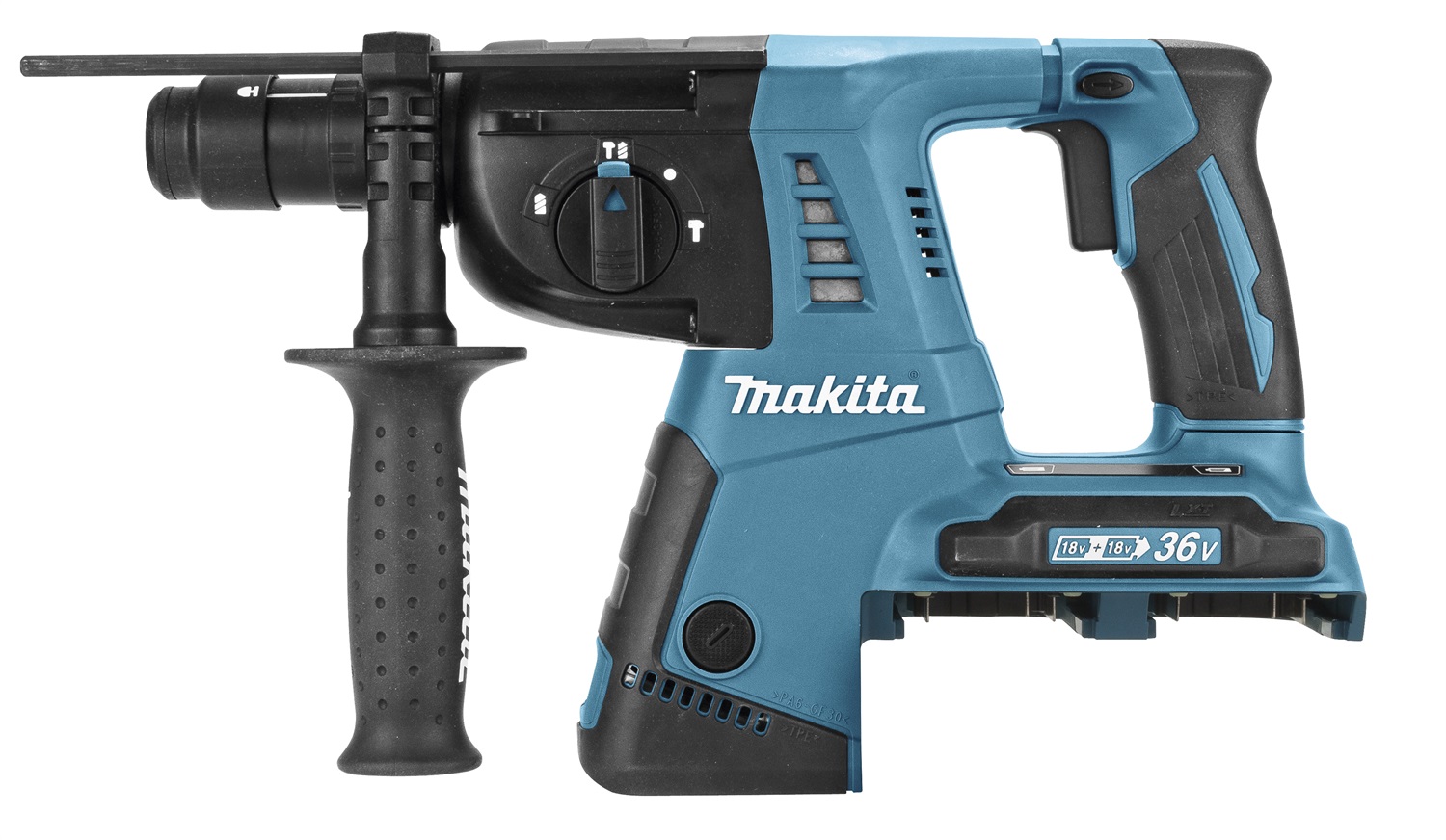 Makita DHR264ZJ Tassellatore 36V con 3 modalità di lavoro, 1250 Giri/min, Colore Nero e Turchese