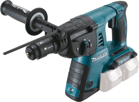 Makita DHR264ZJ Tassellatore 36V con 3 modalità di lavoro, 1250 Giri/min, Colore Nero e Turchese