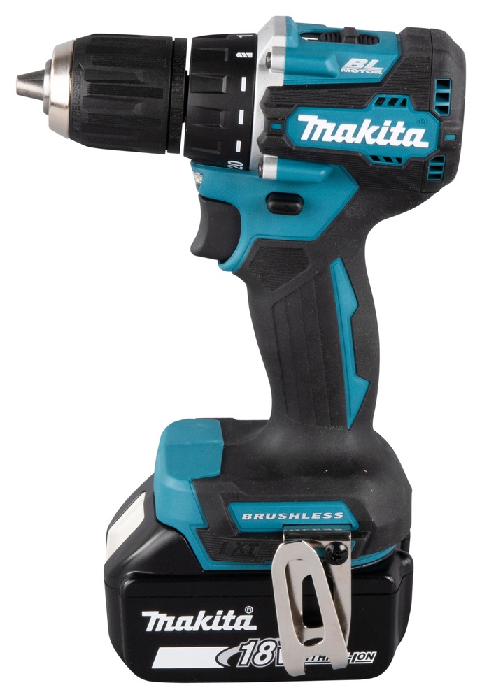 Makita DDF487RAJ Trapano Avvitatore a Batteria 18V con 2 Batterie 2,0 Ah e Caricatore in MAKPAC, Motore Brushless, 1700 Giri/min, Nero e Verde