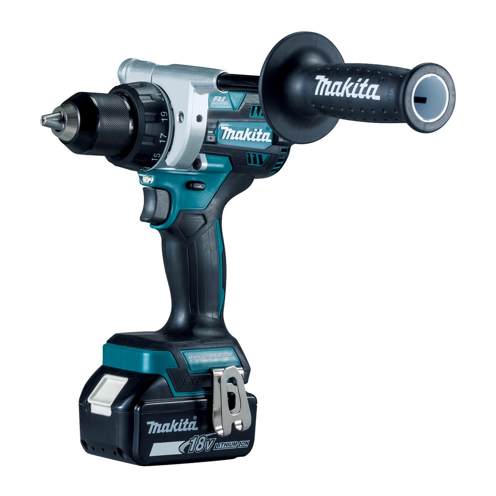 Makita DDF486RTJ Trapano Avvitatore 18V Li-Ion 5.0Ah - 2100 Giri/min, 2.6 kg, Momento Torcente 130 Nm, Mandrino Autoserrante