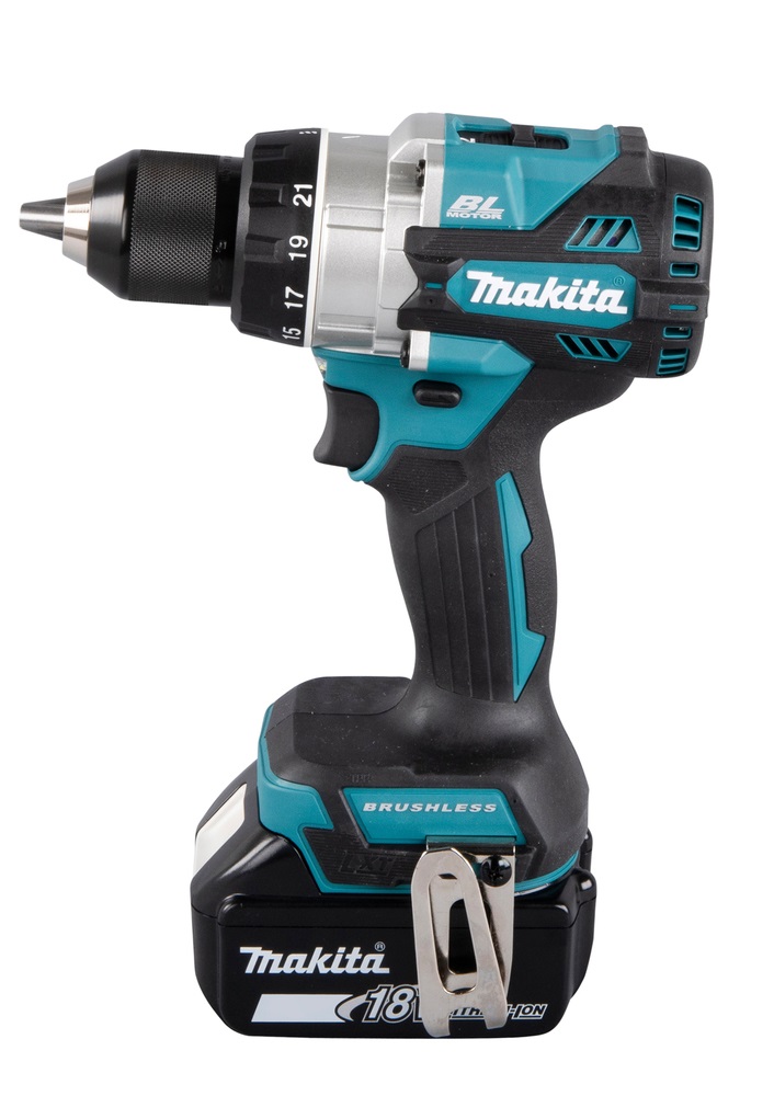 Makita DDF486RTJ Trapano Avvitatore 18V Li-Ion 5.0Ah - 2100 Giri/min, 2.6 kg, Momento Torcente 130 Nm, Mandrino Autoserrante