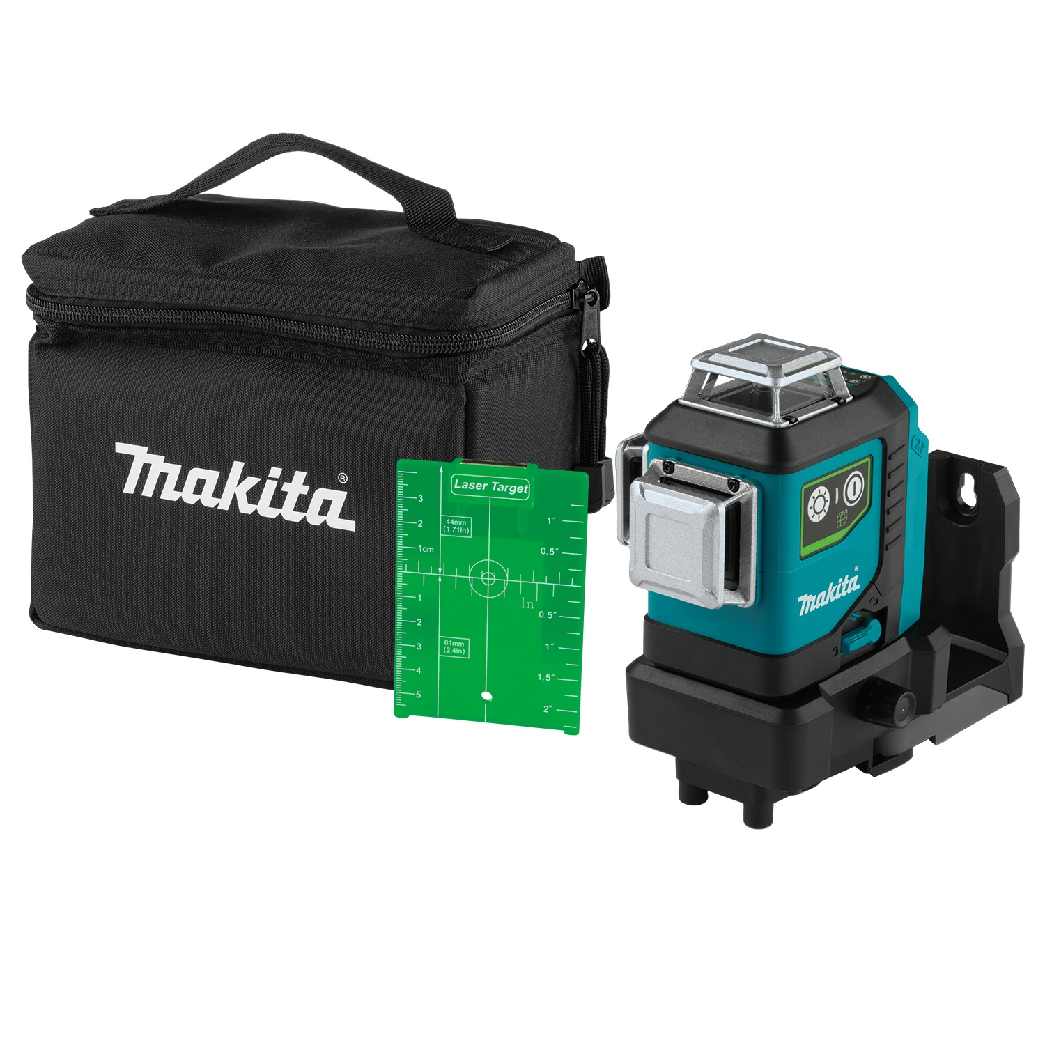 Makita SK700GD Livella Laser Verde Multilinea 3x360° - Precisione fino a 35 metri, Alimentazione 12V
