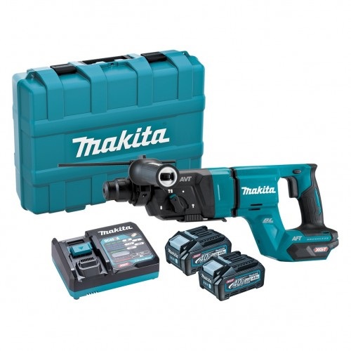 Makita HR007GM201 Martello Combinato a Batteria 40V max SDS-PLUS con 2 Batterie 4,0 Ah, Caricatore e Valigetta - 980 Giri/min