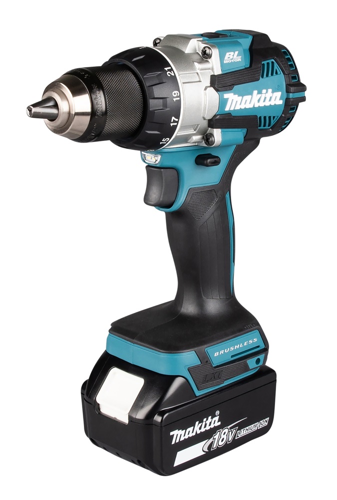 Makita DDF489RTJ Trapano Avvitatore a Batteria 18V con 2 Batterie 5,0 Ah, Caricabatterie e Design Compatto