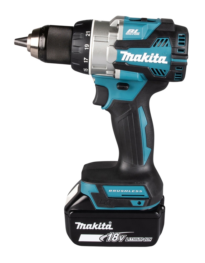 Makita DDF489RTJ Trapano Avvitatore a Batteria 18V con 2 Batterie 5,0 Ah, Caricabatterie e Design Compatto