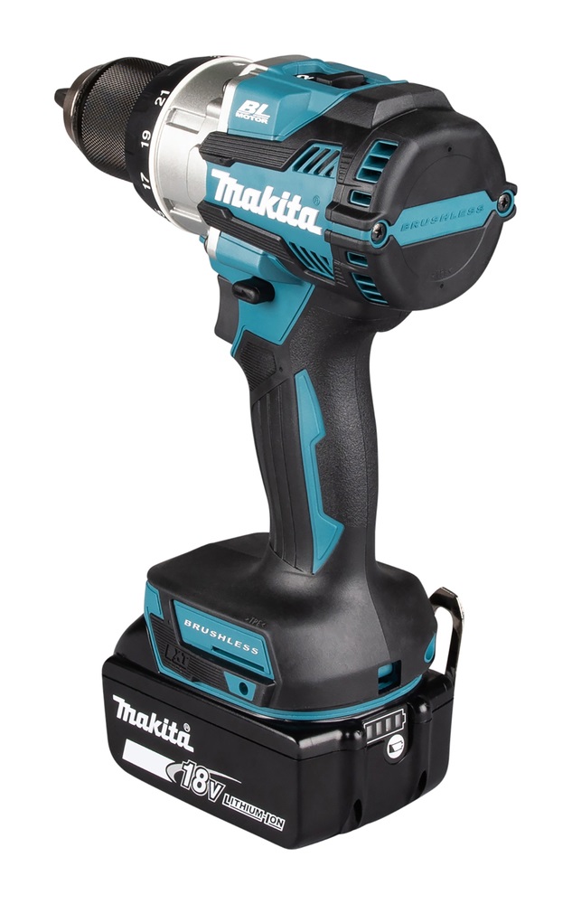Makita DDF489RTJ Trapano Avvitatore a Batteria 18V con 2 Batterie 5,0 Ah, Caricabatterie e Design Compatto