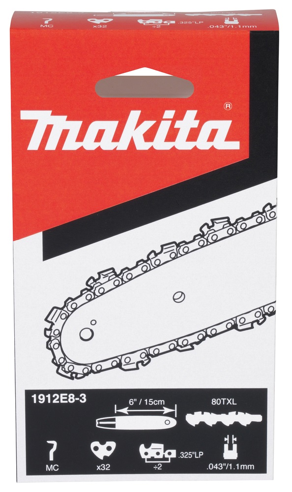 Makita 1912E8-3 Catena Potatore 80TXL 1,1mm 325LP 32 Maglie DUC150