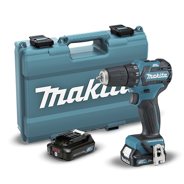 Makita DF332DSAE - Trapano Avvitatore 10,8V Li-Ion con Batteria 2x2,0Ah e Motore BLDC