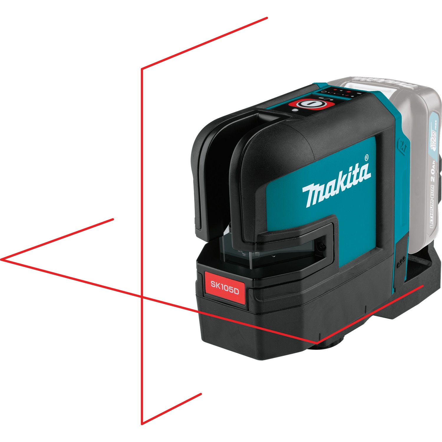 Makita SK105DZ Livella Laser 25 m con Tecnologia XPT, Autonomia fino a 40 ore e Proiezione di 2 Linee Rosse
