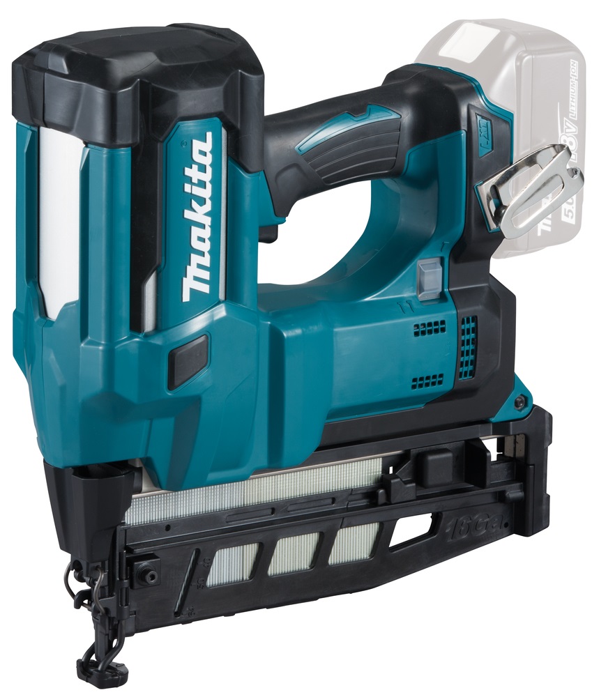 Makita DBN600Z Chiodatrice Verticale a Batteria 18V LXT - 25-64 mm, Compressore Incorporato, Senza Batteria e Caricabatterie