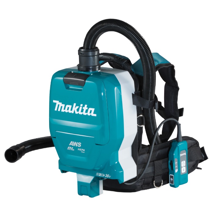 Makita DVC265ZXU Aspirapolvere a zaino 36V con filtro HEPA, motore brushless e sistema AWS Bluetooth