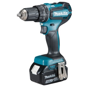 Makita DLX2334J - Kit combinato 18 V con DHP485, DGA504, 3 batterie da 3,0 Ah, caricabatterie DC18RC e valigetta MAKPAC 4