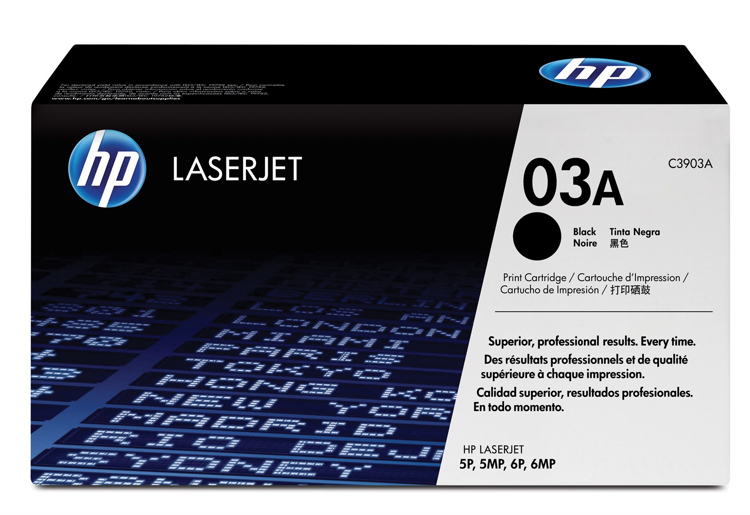 HP 03A Black Original LaserJet Toner Cartridge - Cartuccia toner originale nera C3903A, 4000 pagine