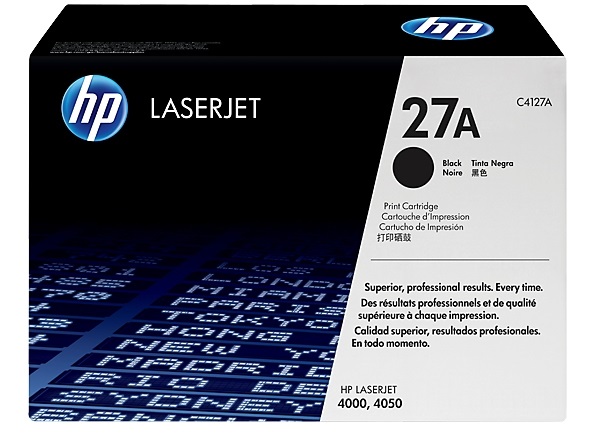 HP C4127X 27X Cartuccia Toner Nero Originale - 10.000 Pagine per LaserJet 4000/4050