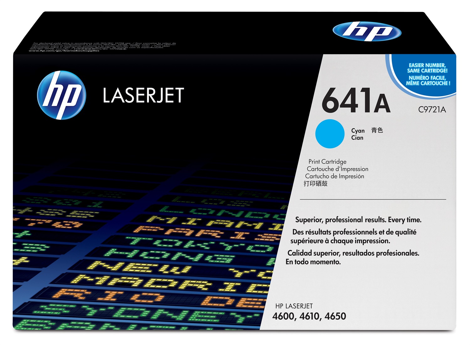 HP Cartuccia Toner Originale Ciano C9721A 641A - 8.000 Pagine per Color LaserJet 4600/4650