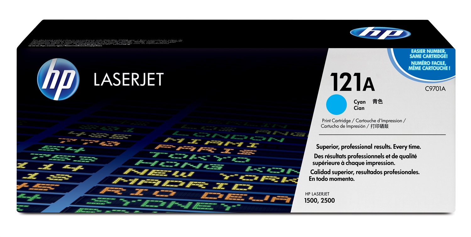 HP C9701A Toner Originale Ciano per Color LaserJet 1500 e 2500 - Capacità 4000 Pagine