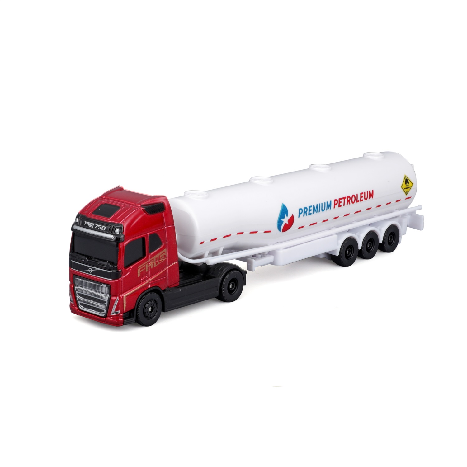 Bburago Camion in Metallo 1/72 con Rimorchio - Assortimento di 4 Modelli Scania e Volvo