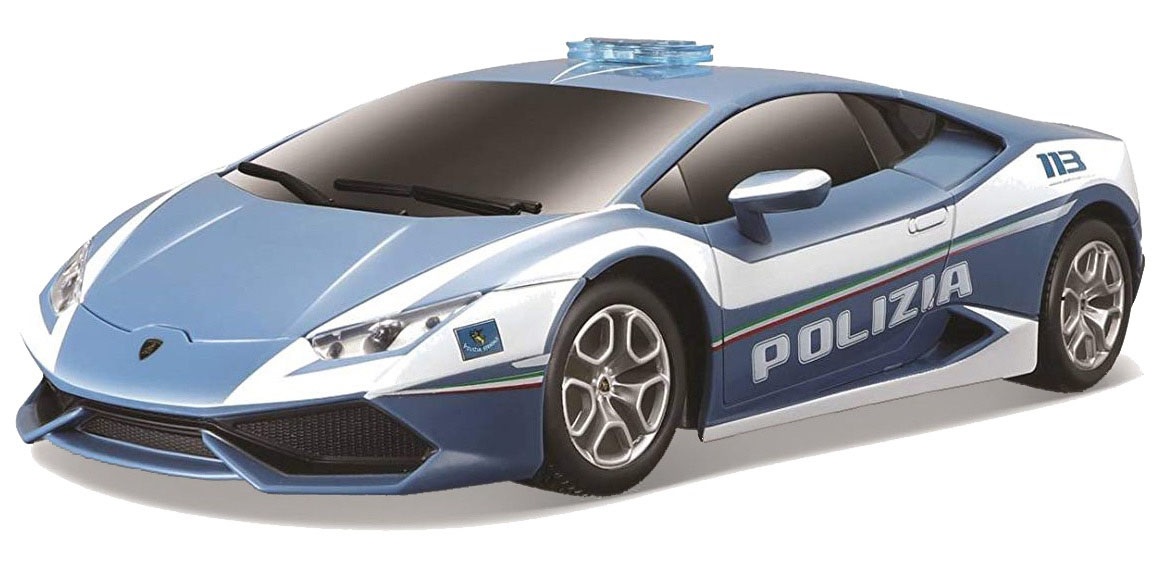 Lamborghini Huracan Polizia R/C 1:24 - Modello Radiocomandato con 7 Funzioni