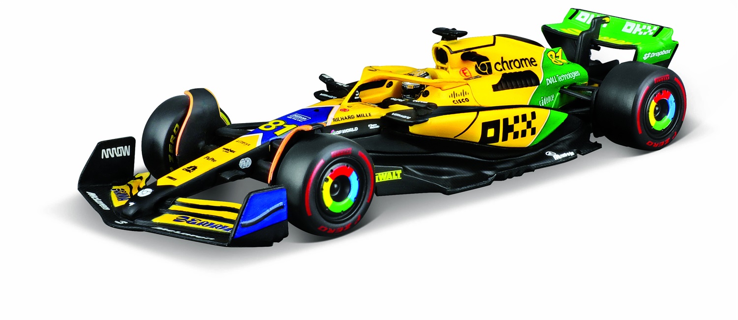 BBURAGO F1 McLaren MCL38 Radiocomandata 1:24 - 7 Funzioni, Sterzo Proporzionale, Licenza Ufficiale Lando Norris