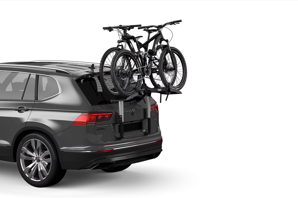 Thule OutWay Platform Portabiciclette per 2 Biciclette, Alluminio, Nero, Design Rialzato per Visibilità Ottimale