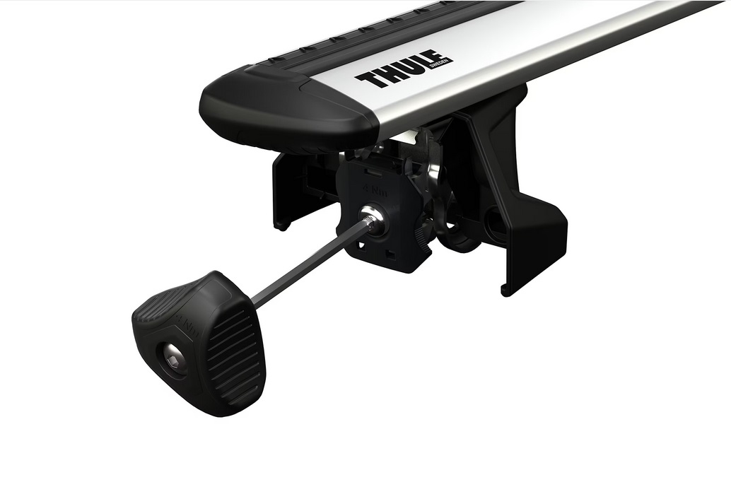 Thule Piedi di Appoggio Evo Fixpoint 710704 - Set di 2, Capacità 75 kg, Colore Nero, Compatibili con Barre Portatutto