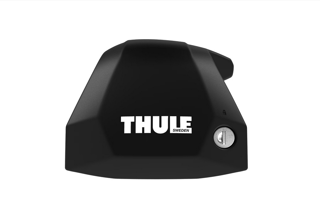 Thule Set 4 Piedi di Appoggio Edge Fixpoint 7207 per Barre Portatutto da Tetto - Capacità di Carico 75 kg, Colore Nero, Serrature Incluse