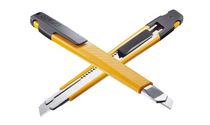 OLFA A-1 Cutter 9 mm con Blocco Automatico - Ideale per Vinile, Pellicole e Carta da Parati