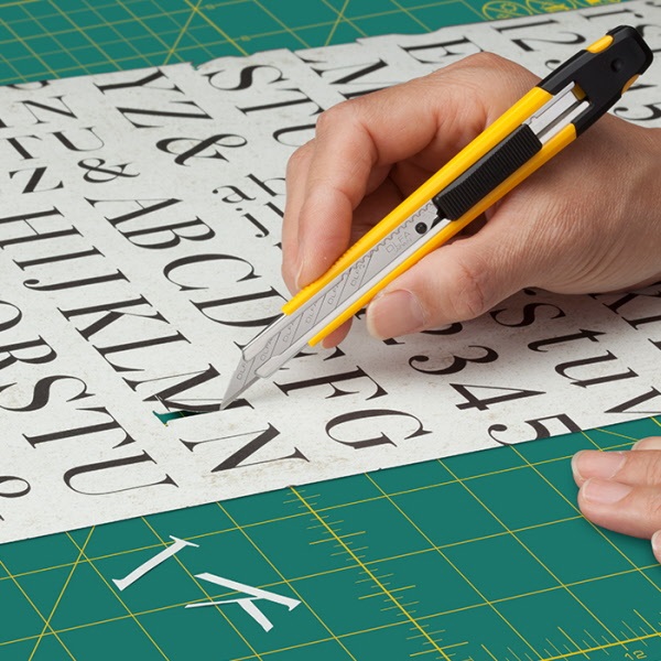 OLFA A-1 Cutter 9 mm con Blocco Automatico - Ideale per Vinile, Pellicole e Carta da Parati