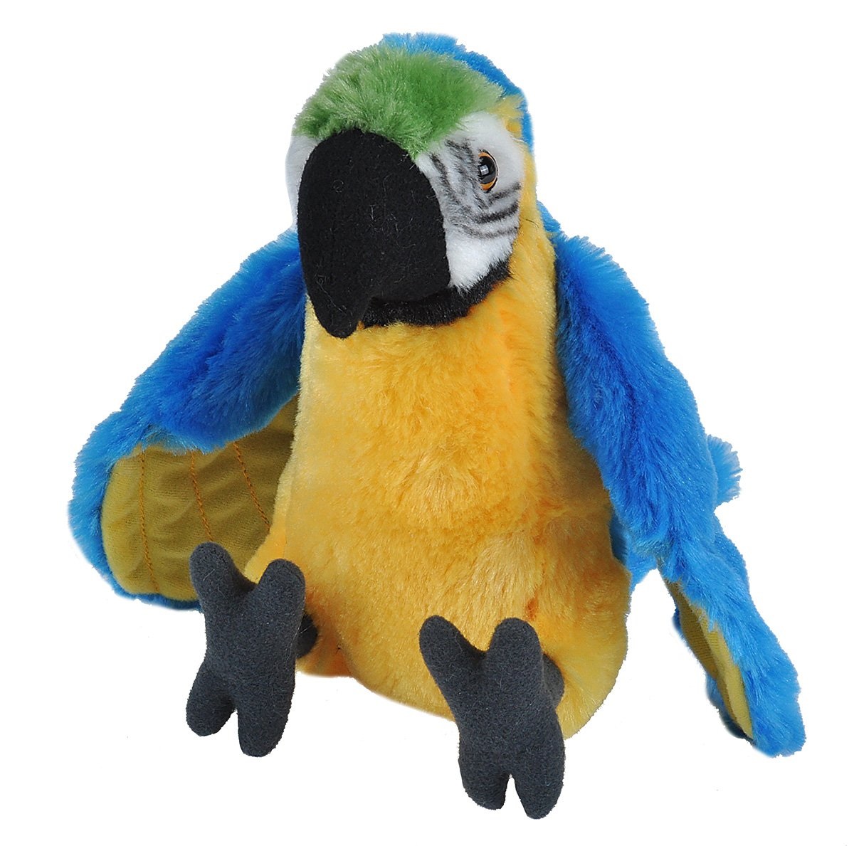 Wild Republic Peluche Cuddlekins Pappagallo Ara Blu/Giallo - Morbido e Realistico, 30 cm