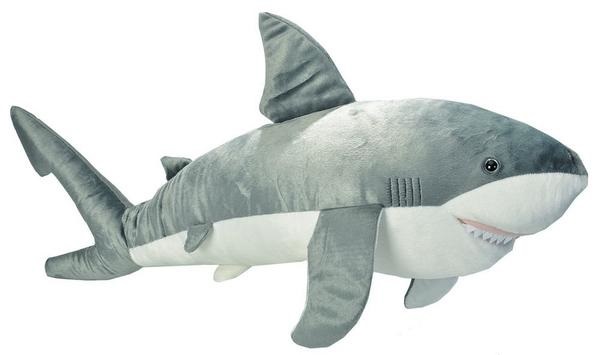 Wild Republic Cuddlekins Jumbo Squalo Bianco 76 cm - Peluche Realistico per Neonati con Imbottitura Riciclata
