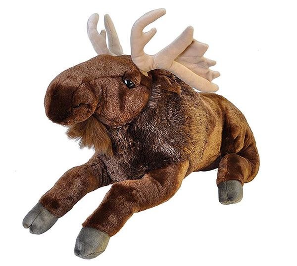 Wild Republic Cuddlekins Jumbo Alce - Peluche Morbido di 76 cm per Neonati, Realizzato con Materiali Riciclati