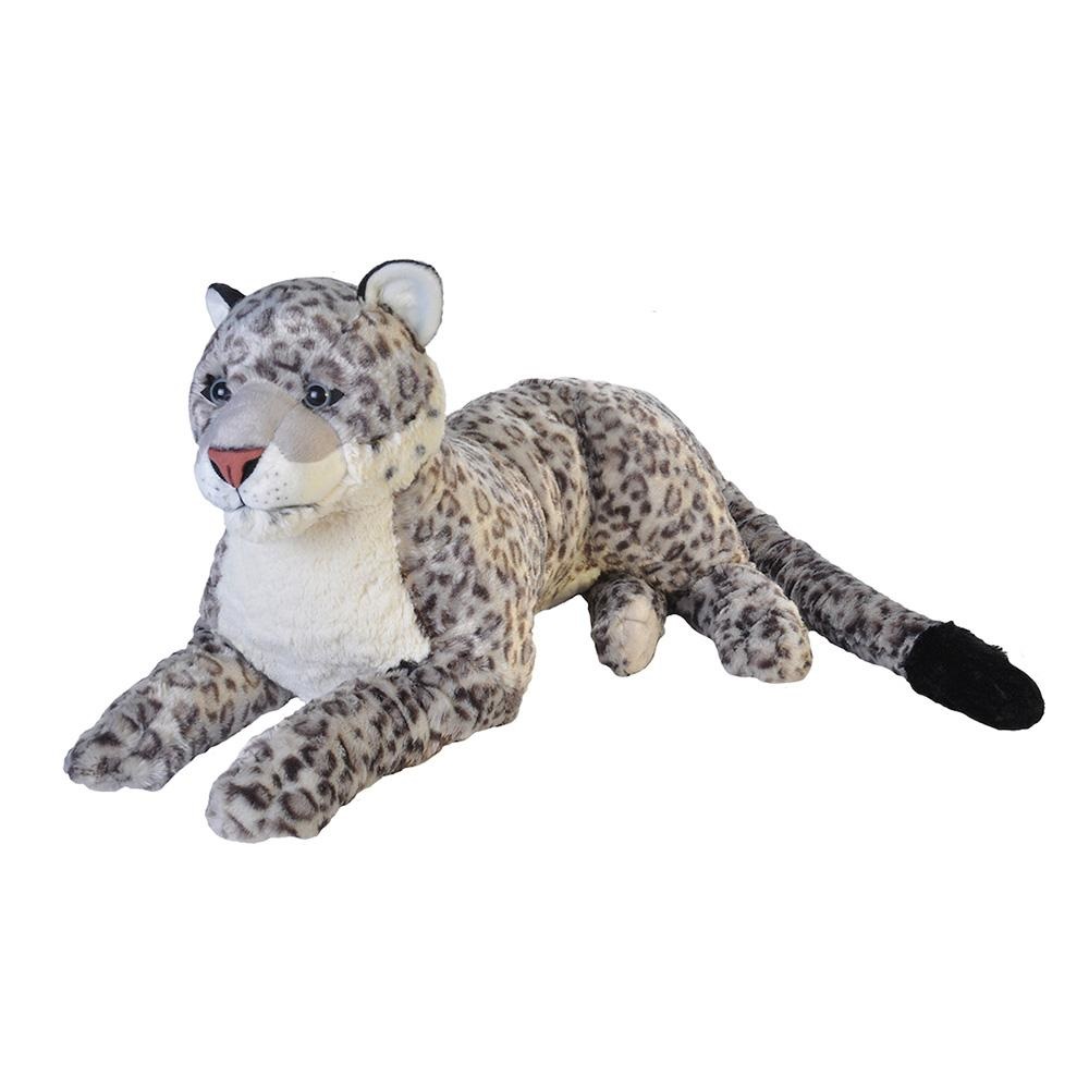 Wild Republic Cuddlekins Jumbo Leopardo delle Nevi - Peluche Morbido e Realistico, 30 Pollici, Imbottitura Ecologica