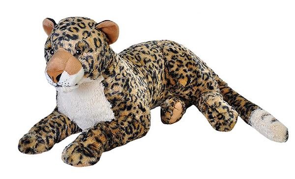 Wild Republic Cuddlekins Jumbo African Leopard - Peluche Morbido e Realistico, 76 cm, Imbottitura Ecologica