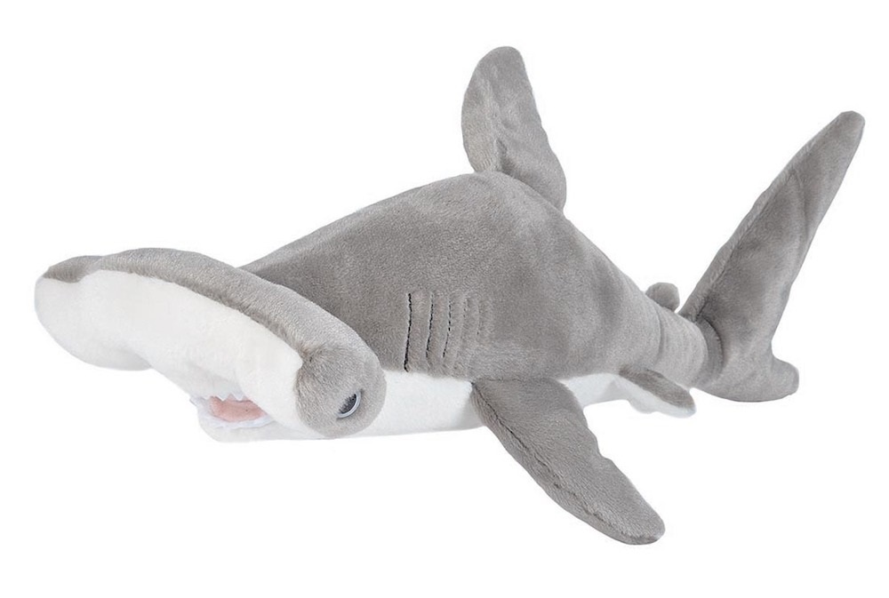 Wild Republic Cuddlekins Squalo Martello - Peluche Morbido da 30 cm per Neonati e Regali, Imbottito con Materiali Riciclati